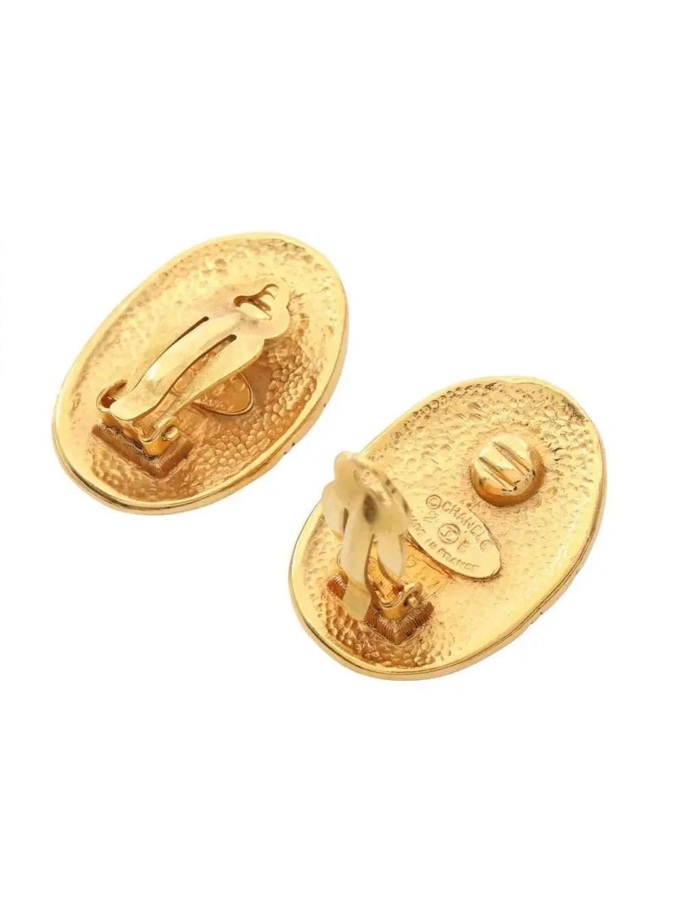 Chanel Cc Logo Clip-On Earrings Metal #275973C88B